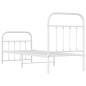 vidaXL Estructura cama metal con cabecero y pie cama blanca 75x190 cm vidaXL Estructura cama metal con cabecero y pie cama blanca 75x190 cm