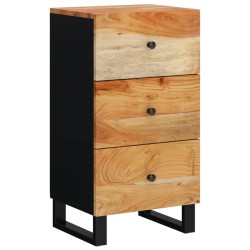 vidaXL Aparador con 3 cajones madera maciza acacia 40x33,5x75 cm