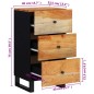 vidaXL Aparador con 3 cajones madera maciza acacia 40x33,5x75 cm vidaXL Aparador con 3 cajones madera maciza acacia 40x33,5x75 cm