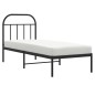 vidaXL Estructura de cama con cabecero metal negro 75x190 cm vidaXL Estructura de cama con cabecero metal negro 75x190 cm