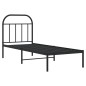 vidaXL Estructura de cama con cabecero metal negro 75x190 cm vidaXL Estructura de cama con cabecero metal negro 75x190 cm