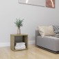 vidaXL Mueble TV madera contrachapada blanco y roble Sonoma 37x35x37cm vidaXL Mueble TV madera contrachapada blanco y roble Sonoma 37x35x37cm