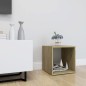 vidaXL Mueble TV madera contrachapada blanco y roble Sonoma 37x35x37cm vidaXL Mueble TV madera contrachapada blanco y roble Sonoma 37x35x37cm