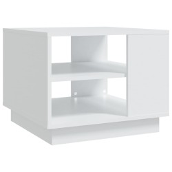 vidaXL Mesa de centro madera de ingeniería blanca 55x55x43 cm