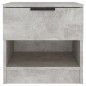 vidaXL Mesita de noche 2 uds madera contrachapada gris hormigón