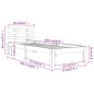 vidaXL Estructura de cama madera maciza marrón miel 90x200 cm vidaXL Estructura de cama madera maciza marrón miel 90x200 cm