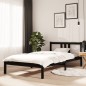 vidaXL Estructura de cama madera maciza negro 100x200 cm