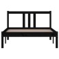 vidaXL Estructura de cama madera maciza negro 100x200 cm