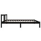 vidaXL Estructura de cama madera maciza negro 100x200 cm