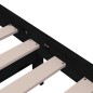 vidaXL Estructura de cama madera maciza negro 100x200 cm