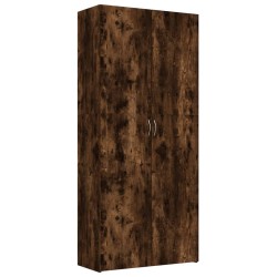 vidaXL Mueble zapatero madera contrachapada roble humo 80x35,5x180 cm