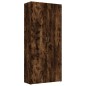 vidaXL Mueble zapatero madera contrachapada roble humo 80x35,5x180 cm vidaXL Mueble zapatero madera contrachapada roble humo 80x35,5x180 cm