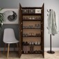 vidaXL Mueble zapatero madera contrachapada roble humo 80x35,5x180 cm vidaXL Mueble zapatero madera contrachapada roble humo 80x35,5x180 cm
