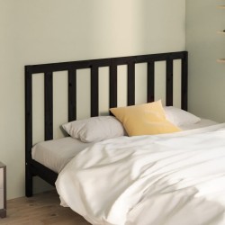 vidaXL Cabecero de cama madera maciza de pino negro 156x4x100 cm