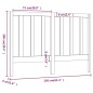 vidaXL Cabecero de cama madera maciza de pino negro 156x4x100 cm vidaXL Cabecero de cama madera maciza de pino negro 156x4x100 cm