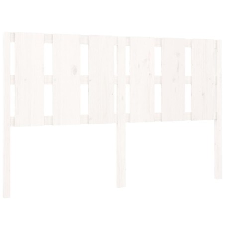 vidaXL Cabecero de cama madera maciza de pino blanco 155,5x4x100 cm