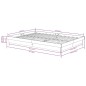 vidaXL Estructura de cama madera maciza marrón miel 120x200 cm vidaXL Estructura de cama madera maciza marrón miel 120x200 cm