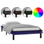 vidaXL Estructura de cama con LED madera maciza negra 75x190 cm vidaXL Estructura de cama con LED madera maciza negra 75x190 cm