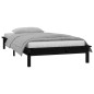 vidaXL Estructura de cama con LED madera maciza negra 75x190 cm vidaXL Estructura de cama con LED madera maciza negra 75x190 cm