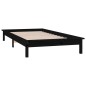 vidaXL Estructura de cama con LED madera maciza negra 75x190 cm vidaXL Estructura de cama con LED madera maciza negra 75x190 cm