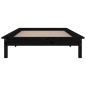 vidaXL Estructura de cama con LED madera maciza negra 75x190 cm vidaXL Estructura de cama con LED madera maciza negra 75x190 cm