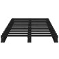 vidaXL Estructura de cama madera maciza de pino negro 90x200 cm