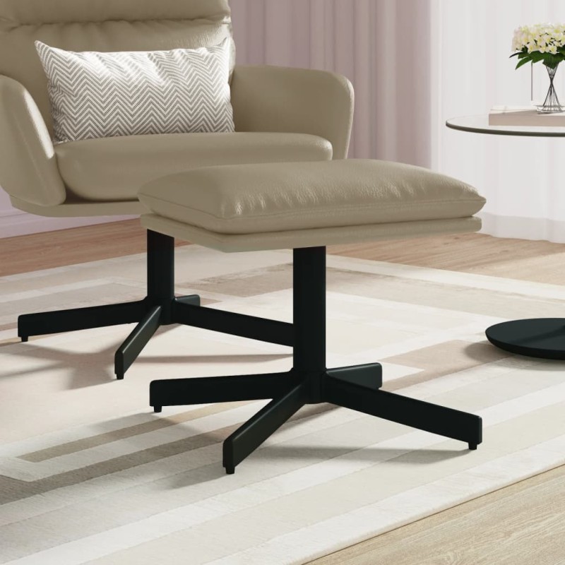vidaXL Reposapiés de cuero sintético color capuchino 60x60x36 cm vidaXL Reposapiés de cuero sintético color capuchino 60x60x36 cm