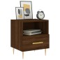 vidaXL Mesita de noche madera de ingeniería roble marrón 40x35x47,5 cm vidaXL Mesita de noche madera de ingeniería roble marrón 40x35x47,5 cm