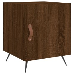 vidaXL Mesita de noche madera de ingeniería marrón roble 40x40x50 cm