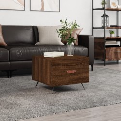 vidaXL Mesa de centro madera de ingeniería roble marrón 50x50x40 cm