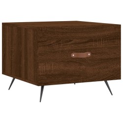 vidaXL Mesa de centro madera de ingeniería roble marrón 50x50x40 cm