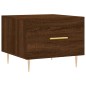 vidaXL Mesa de centro madera contrachapada roble marrón 50x50x40 cm vidaXL Mesa de centro madera contrachapada roble marrón 50x50x40 cm