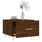 vidaXL Mesa de centro madera contrachapada roble marrón 50x50x40 cm vidaXL Mesa de centro madera contrachapada roble marrón 50x50x40 cm