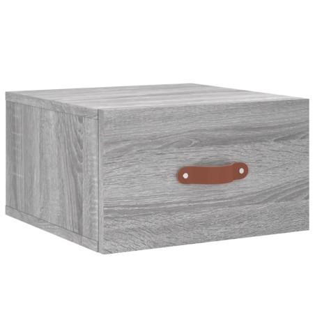 vidaXL Mesita de noche de pared color gris Sonoma 35x35x20 cm