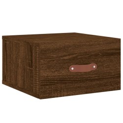 vidaXL Mesita de noche de pared color roble marrón 35x35x20 cm