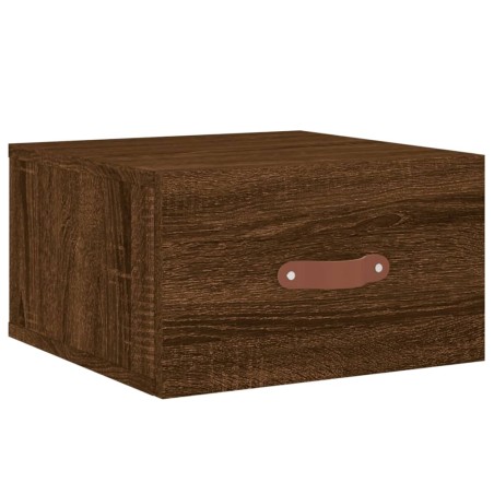 vidaXL Mesita de noche de pared color roble marrón 35x35x20 cm