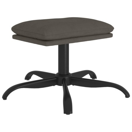 vidaXL Reposapiés de terciopelo gris oscuro 60x60x36 cm