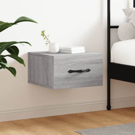 vidaXL Mesita de noche de pared color gris Sonoma 35x35x20 cm