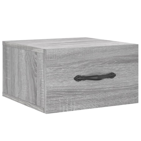 vidaXL Mesita de noche de pared color gris Sonoma 35x35x20 cm