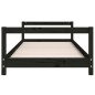 vidaXL Estructura de cama para niños madera de pino negro 90x190 cm