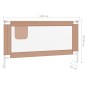 vidaXL Barandilla de seguridad cama de niño gris taupe tela 150x25 cm vidaXL Barandilla de seguridad cama de niño gris taupe tela 150x25 cm
