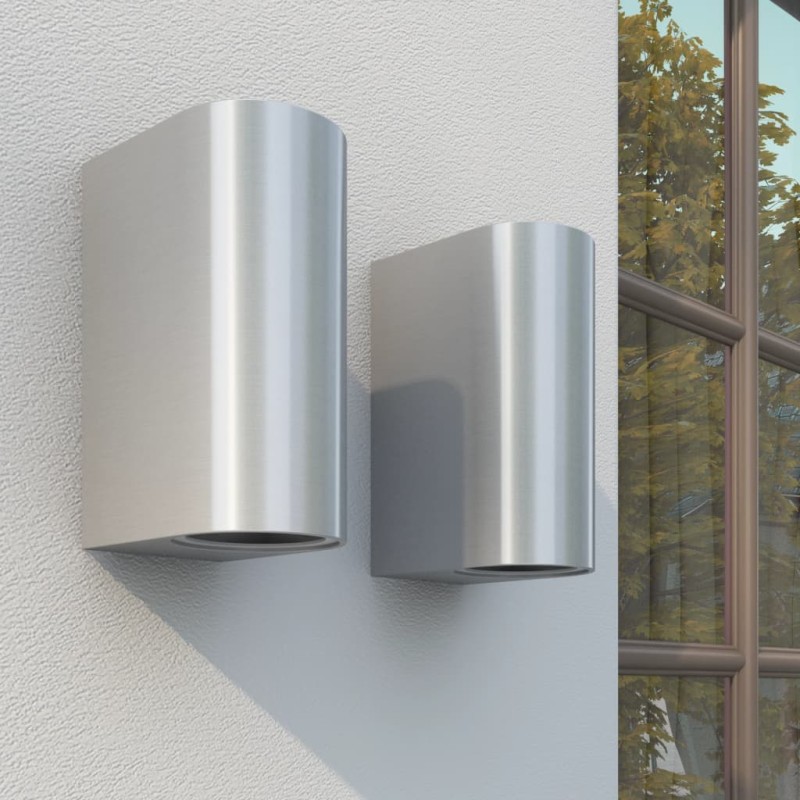 vidaXL Lámparas de pared de exterior luz superior e inferior 2 unidades vidaXL Lámparas de pared de exterior luz superior e inferior 2 unidades