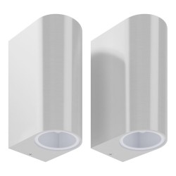 vidaXL Lámparas de pared de exterior luz superior e inferior 2 unidades