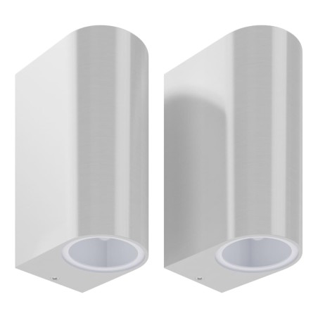vidaXL Lámparas de pared de exterior luz superior e inferior 2 unidades