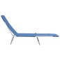 vidaXL Tumbonas plegables 2 unidades acero y tela azul vidaXL Tumbonas plegables 2 unidades acero y tela azul