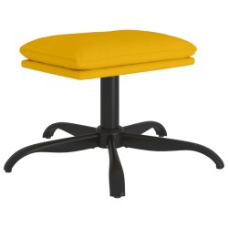 vidaXL Reposapiés de terciopelo amarillo mostaza 60x60x36 cm