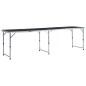 vidaXL Mesa de camping plegable de aluminio gris 240x60 cm vidaXL Mesa de camping plegable de aluminio gris 240x60 cm