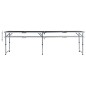 vidaXL Mesa de camping plegable de aluminio gris 240x60 cm vidaXL Mesa de camping plegable de aluminio gris 240x60 cm