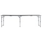 vidaXL Mesa de camping plegable de aluminio gris 240x60 cm vidaXL Mesa de camping plegable de aluminio gris 240x60 cm