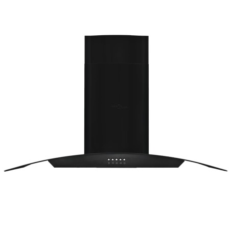 vidaXL Campana extractora pared 90 cm acero inoxidable 756 m³/h negro